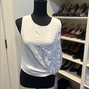 Vince Camuto Asymmetrical Cream Tank Top